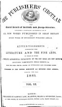 The Publishers  Circular and General Record of British and Foreign Literature