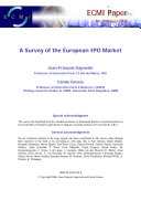A Survey of the European IPO Market