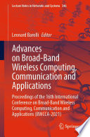 Advances on Broad Band Wireless Computing  Communication and Applications Book