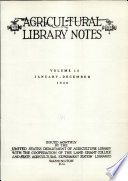Agricultural Library Notes