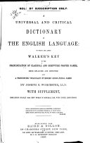 A Universal and Critical Dictionary of the English Language