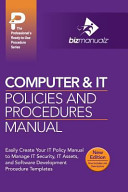 Computer   It Policies and Procedures Manual
