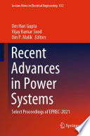 Recent Advances in Power Systems Book