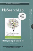 Psychology of Gender Mysearchlab With Pearson Etext Standalone Access Card