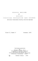 Yessis Review of Soviet Physical Education and Sports