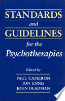 Standards and Guidelines for the Psychotherapies Book