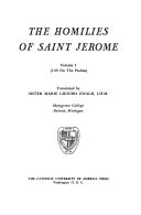 The Homilies of Saint Jerome  Volume 1  1   59 on the Psalms 