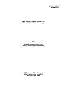 ORD Publications Summary