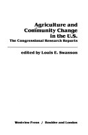 Agriculture And Community Change In The U.s.