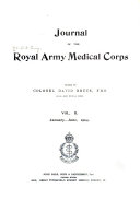 Journal of the Royal Army Medical Corps Book