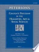 Graduate Programs in the Humanities, Arts and Social Sciences 2008