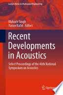 Recent Developments in Acoustics Book