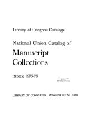 National Union Catalog of Manuscript Collections