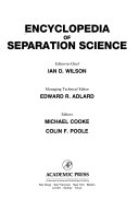 Encyclopedia of Separation Science  III   Gen Neu