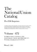 The National Union Catalog  Pre 1956 Imprints Book