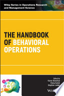 The Handbook of Behavioral Operations Book
