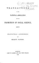 Transactions of the National Association for the Promotion of Social Science