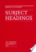 Library of Congress Subject Headings Book PDF