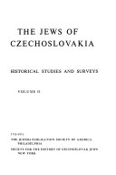 The Jews of Czechoslovakia
