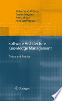 Software Architecture Knowledge Management Book