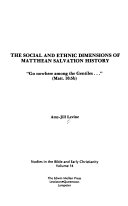 The Social and Ethnic Dimensions of Matthean Salvation History