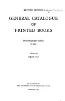 General catalogue of printed books