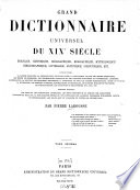 Grand Dictionnaire Universel Du Xixe Si Cle