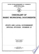 Checklist of Basic Municipal Documents