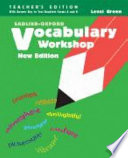 Vocabulary Workshop Level Blue (Teacher's Edition)(New Edition)