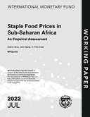 Staple Food Prices in Sub-Saharan Africa: An Empirical Assessment