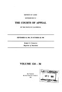 Reports of cases determined in the Courts of Appeal of the state of California. 3d series