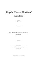 Lloyd's Church Musicians' Directory (1910)