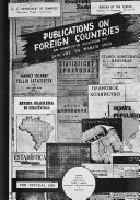 Publications on Foreign Countries  an Annotated Accession List