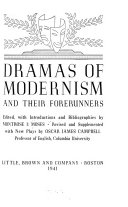Dramas of Modernism and Their Forerunners