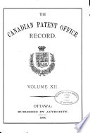 Canadian Magazine of Science and the Industrial Arts  Patent Office Record