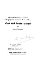 Which Witch Ate the Sandwich?