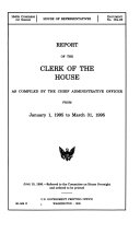 Report of the Clerk of the House from ...