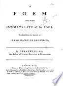 A Poem on the Immortality of the Soul