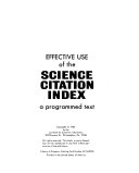 Effective Use of the Science Citation Index: a Programmed Text