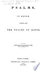Psalms, in Meter, Selected from the Psalms of David