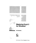 Mastering Excel 3 for Windows