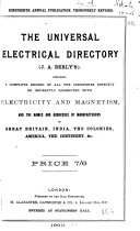 Book J.A. Berly's Universal Electrical Directory and Advertiser
