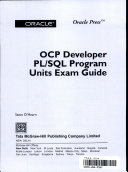 Oracle Ocp Dvlpr Pl/Sql Prgrm Units W/Cd