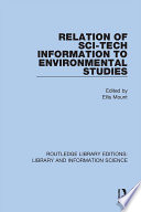 Relation Of Sci Tech Information To Environmental Studies