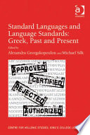 Standard Languages And Language Standards Greek Past And Present