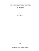 Language and Dialect Atlas of Kenya: The non-Bantu languages of Kenya