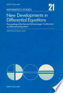 New Developments in Differential Equations