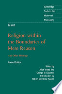 Kant  Religion within the Boundaries of Mere Reason