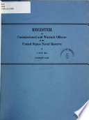 Register of Commissioned and Warrant Officers of the United States Naval Reserve