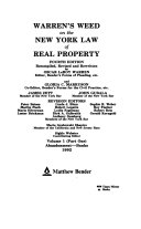 Warren s Weed on the New York Law of Real Property Book PDF